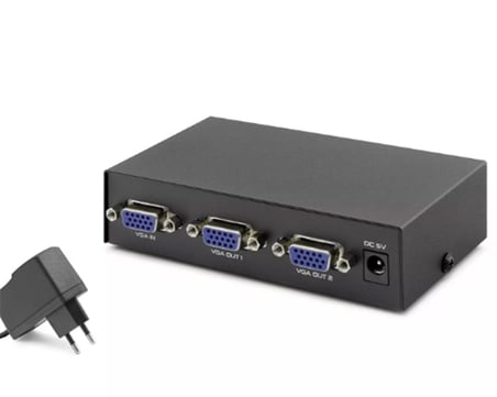 Hadron Hdx1277 2 Port Vga Splitter 200Mhz 1-In 2-Out Siyah (KDO)