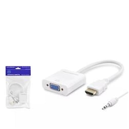 Hadron Hdx2019 Hdmi To Vga F Çevirici 1080P + Audio Beyaz (KDO)