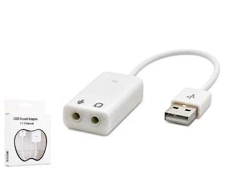 HADRON HDX5263 USB Harici Ses Kartı 7.1 Beyaz (KDO)