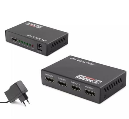 Hadron Hdx1286 4 Port Hdmi Splitter 1.4V 1080P 3D 1-In 4-Out Siyah (KDO)