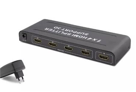 Hadron Hdx1294 4 Port Hdmi Splitter 1.4V 1080P 3D 1-In 4-Out Siyah (Giriş 1xHDMI-Çıkış 4 xHDMI) (KDO)