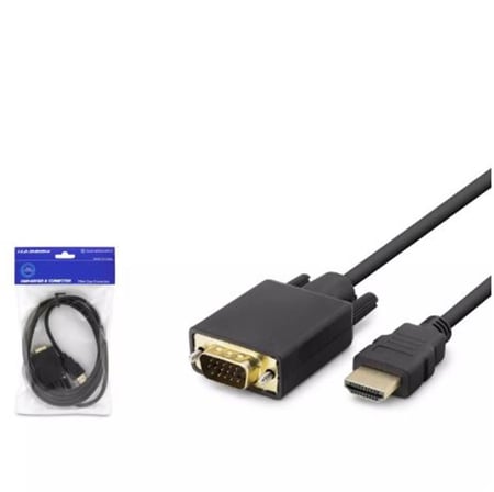 HADRON HDX7795 HDMI TO VGA KABLO PVC 120HZ 1080P 1.8mt SİYAH (KDO)
