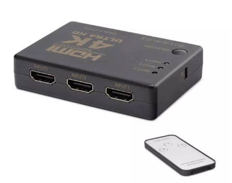 Hadron Hdx1308 3 port Hdmi Switch 3Giriş 1Çıkış 4K Kumandalı (KDO)