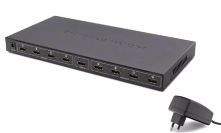 Hadron Hdx1332 8 port Hdmi Splitter 1.4V 1080P 4K 1-In 8-Out Siyah (KDO)