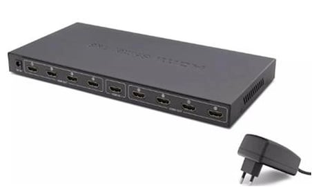 Hadron Hdx1332 8 port Hdmi Splitter 1.4V 1080P 4K 1-In 8-Out Siyah (KDO)