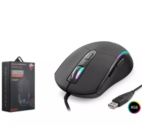 Hadron Destroyer G340 Rgb 6 Buttons Usb 6400 Dpı Oyuncu Mouse (1,40cm Kablo Uzunluğu) (KDO)