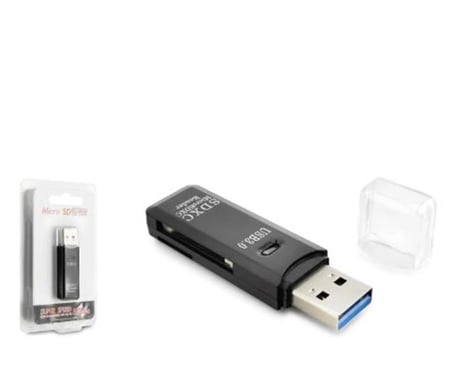 HADRON HDX7030 USB 3.0 Kart Okuyucu SD MicroSD 5 Gbps Siyah (KDO)