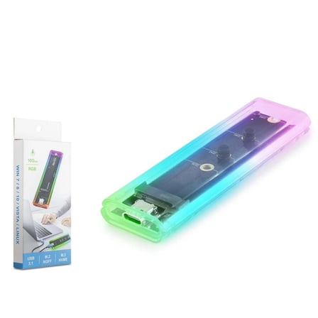 Hadron Hdx1770 Ssd Kutu Type-C3.1 Nvme + Ngff M2 10Gbps Rgb Transparent (KDO)