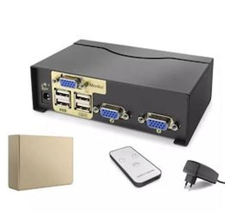 Hadron Hdx1380 2 Port Vga Kvm Switch  Uzaktan kumandalı (KDO)
