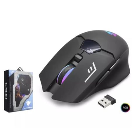 Hadron G400 Bluetooth Oyuncu Mouse Type-C Port Şarjlı + Led Ekran Rgb 1600Dpi Sessiz Siyah (KDO)