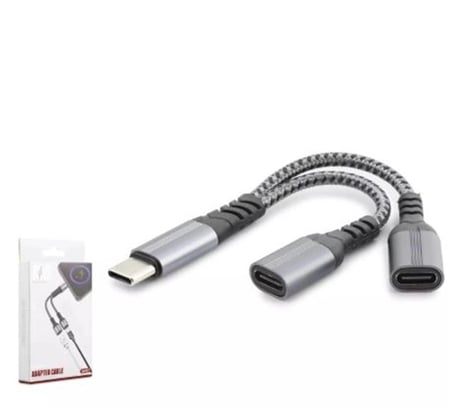 Hadron Gj-017 Type-C To 2-Type-C F Kablo Car Şarj 100W Siyah (KDO)