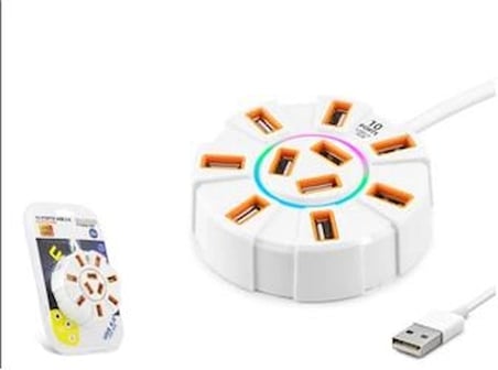Hadron Hdx7034 Usb Hub 10-Usb 1.2M Beyaz (KDO)