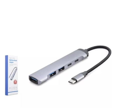 Hadron Hdx7041 Type-C Hub 5-Usb Gri (KDO)
