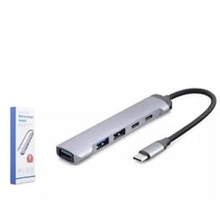 Hadron Hdx7041 Type-C Hub 5-Usb Gri (KDO)
