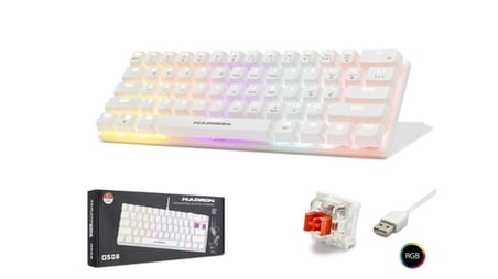 Hadron G508R Kablolu Oyuncu Mini Klavye Mekanik Red Switch Rgb Q Beyaz (KDO)