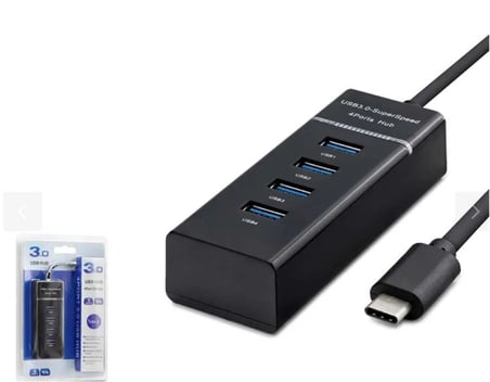 HADRON HDX7045 Type-C 3.0 Hub 4 Port 5 Gbps Siyah (KDO)
