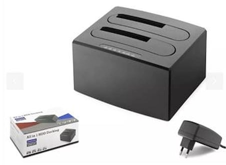 Hadron Hdx1791 All in One HDD Docking USB 3.0 SATA 2.5 & 3.5 HDD SSD Destekli 12V Adaptör Siya (KDO)