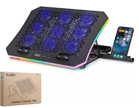 Hadron Dcxa19 Notebook Soğutucu 9-Fan + Telefon Standı 14-18 RGB Siyah (KDO)