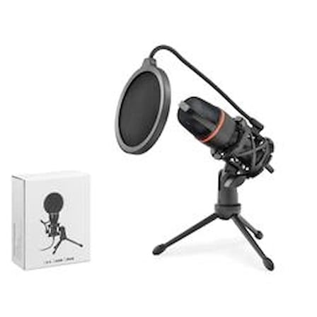 HADRON ME4USB Gaming Tripod Mikrofon Pop Filtreli Type-C 48kHz 16Bit Siyah (KDO)