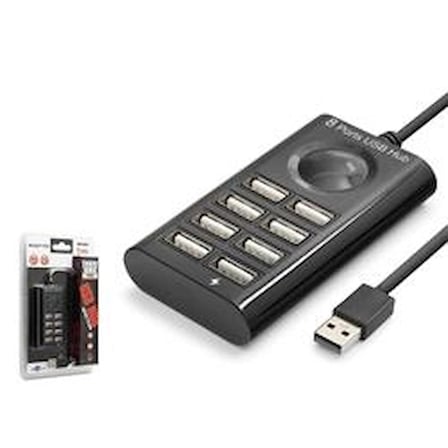 Hadron hdx7052 Usb Hub 8-Usb 8in1 1M Siyah (KDO)