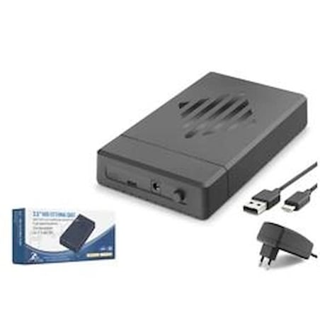 HADRON HDX1794 3.5 İnç SATA HDD Harici Disk Kutusu USB 2.0 Type-C - Siyah (KDO)