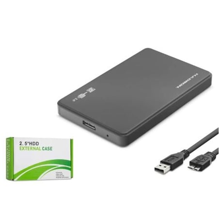HADRON HDX1752S 2.5 İnç SATA HDD-SSD Harici Disk Kutusu USB 3.0 Micro-B - Siyah (KDO)