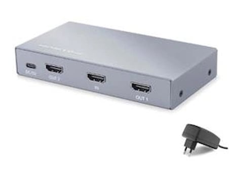 HADRON HDX1431 HDMI Splitter EDID 8K 60 Hz 1 Giriş 2 Çıkış Gri (KDO)