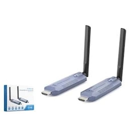 HADRON HDX1445 Kablosuz HDMI Görüntü Aktarım Seti 1080p 60 Hz 150 m Gri (KDO)