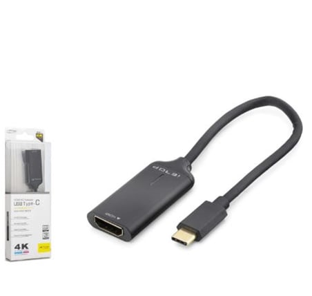 iETOP HDX7898 Type-C to HDMI Görüntü Dönüştürücü 4K 30Hz 20 cm Siyah (KDO)