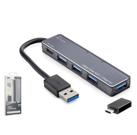 iETOP TU360 USB Type-C 3.1 Gen1 Hub 4 Port 5 Gbps Gri (KDO)