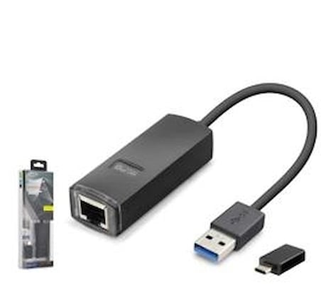iETOP LAN03 USB 3.1 Type-C Gen1 Ethernet Adaptör Gigabit Siyah (KDO)