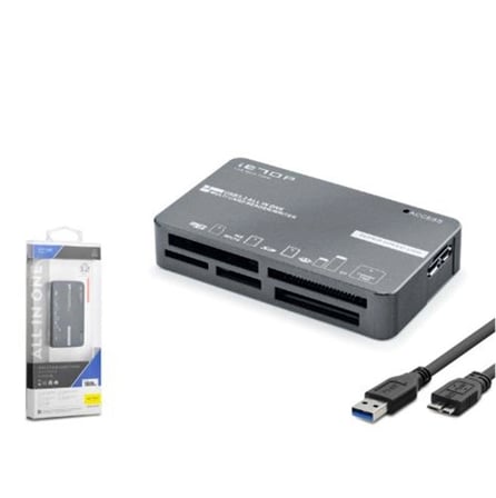 iETOP C308 USB 3.2 Gen1 All in One Kart Okuyucu CF SD MicroSD MS XD 5 Gbps Siyah (KDO)