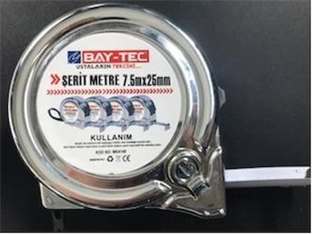 Bay-Tec Mk4148 7.5Mt 25MM Krom Şerit Metre (KDO)