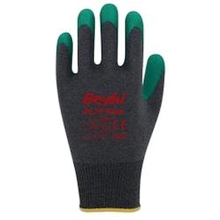BEYBİ PL-17 Flex 10 Beden Gri-Yeşil Polyesyter Likralı İpten Örülmüş Lateks Kaplı 12li Paket (3131X) (KDO)