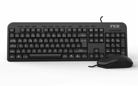 Inca Imk-375t Wired Multimedia Q Klavye&Mouse Set 1000Dpı (Kablo Uzunluğu 1,45mt) (KDO)