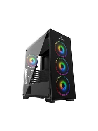 GameboosterGB-PE05B 600w 80+ USB3.0 Full Siyah Tempered Glass RGB Fanlı kasa (KDO)