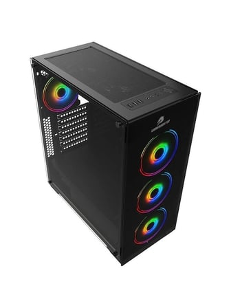 GameboosterGB-PE05B 600w 80+ USB3.0 Full Siyah Tempered Glass RGB Fanlı kasa (KDO)