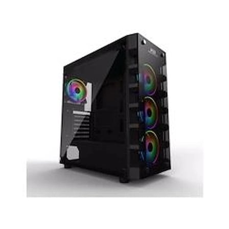 PowerBoost X59RGB-650W 80+ USB 3.0 Tempered Glass 6 x RGB Fanlı Gaming Kasa (JBST-X59RGB-650) (KDO)