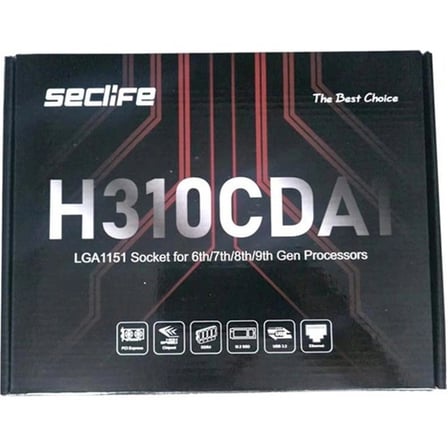Seclife H310CDA1 (B250 Chipset) 6-7-8-9th M.2 DDR4 S+V+L 1151P Anakart (6.7.8.9.Nesil) (KDO)