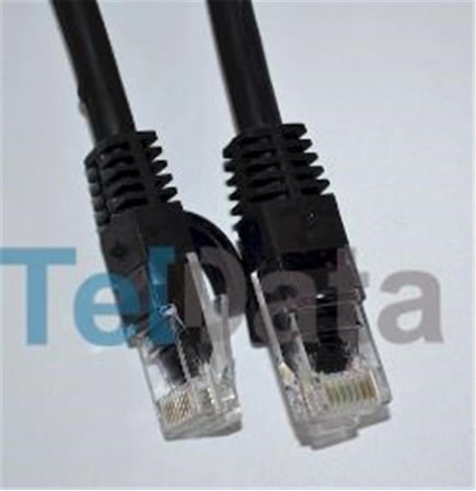 Teldata TLD-030S Cat6 0.30MT Siyah Utp Patch Kablo (KDO)