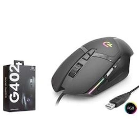 GOOD PRO G402 RGB Gaming Mouse 7200 DPI 7 Tuş 1000Hz Siyah (KDO)