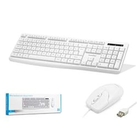 Nodar Km8519 Kablolu Klavye ve Mouse Set Q Beyaz (KDO)