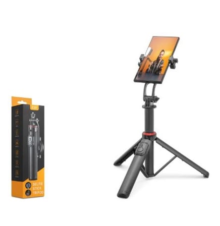 NODAR ND1047 Telefon Tripodu ve Selfie Çubuğu Seti Manyetik Bluetooth Kumandalı 130 cm - Siyah (KDO)