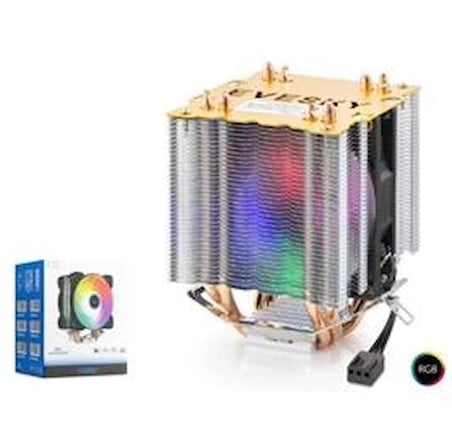 NODAR ND2604 CPU Kule Tipi İşlemci Soğutucu Çift Fanlı 90 mm RGB Siyah (KDO)