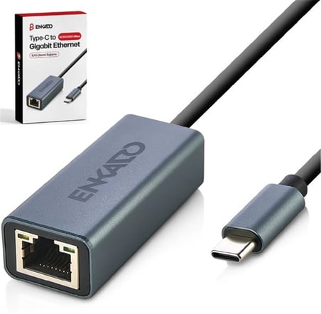 ENKADO EKD-TP45 TYPE-C USB 3,1 TO 10-100-1000 GİGABİT ETHERNET ADAPTÖR (KDO)