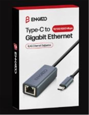 ENKADO EKD-TP45 TYPE-C USB 3,1 TO 10-100-1000 GİGABİT ETHERNET ADAPTÖR (KDO)