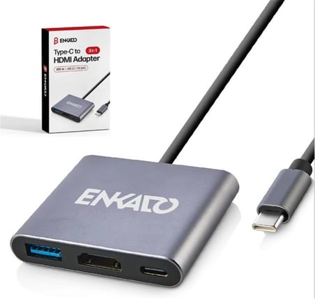 ENKADO EKD-TP43 TYPCE-C TO 3 İN1 HDMI +PD +USB 3,0 ADAPTÖR (KDO)
