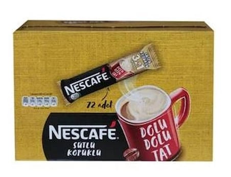 Nestle Nescafe 3ü1 Arada Sütlü Köpüklü 72 Adet 17,4gr 12584220 (KDO)