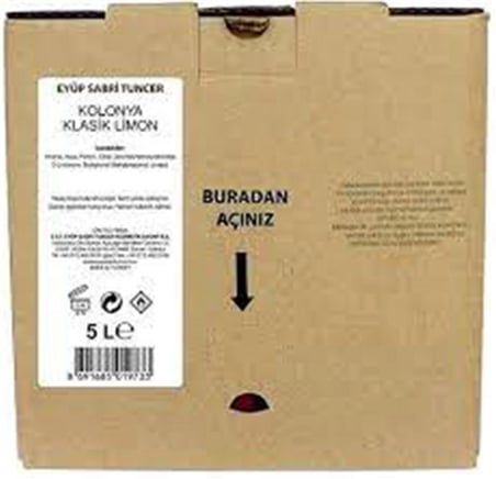 Eyüp Sabri Tuncer 5lt Limon  Kolonyası (5lt Bag IN Box Endüstriyel) (KDO)