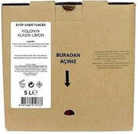 Eyüp Sabri Tuncer 5lt Limon  Kolonyası (5lt Bag IN Box Endüstriyel) (KDO)